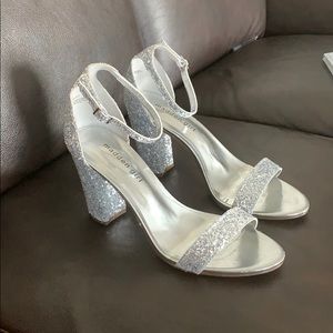 Madden Girl 8.5 Glamorous Glitter Sandal Heel